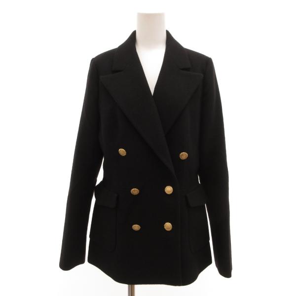 サルヴァトーレフェラガモ カシミヤ テーラードジャケット 金ボタン ブラック FERRAGAMO（フェラガモ） サルヴァトーレフェラガモ Salvatore