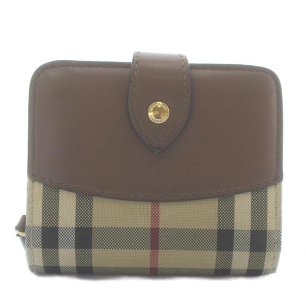 BURBERRY（バーバリー） 財布 二つ折り キャンバス レザー ノバ