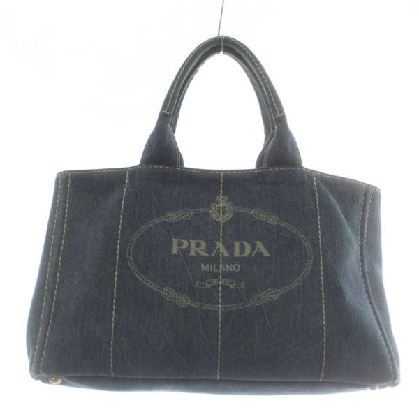 PRADA（プラダ） カナパ トートバッグ ハンド デニム ロゴ 三角