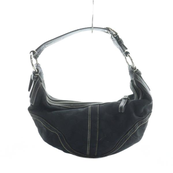 【美品】COACH コーチ　ターンロック　ワンショルダー　キャンパス　レザー　黒 COACH（コーチ） COACH 10073 ワンショルダーバッグ ハンド ロゴ