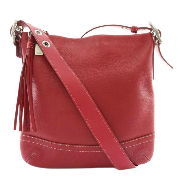 COACH（コーチ） ショルダーバッグ レザー 無地 赤 レッド 1427 /XZ