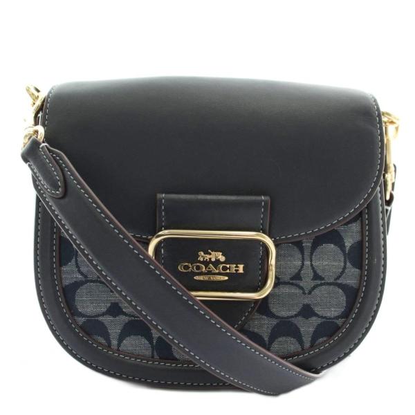 COACH（コーチ） ショルダーバッグ デニム キャンバス レザー
