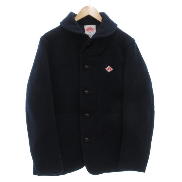 XL（42）相当　DANTON ダントン ウールモッサ コート JD-8237 ダントン DANTON ウールモッサ丸襟ジャケット くるみボタン ショール