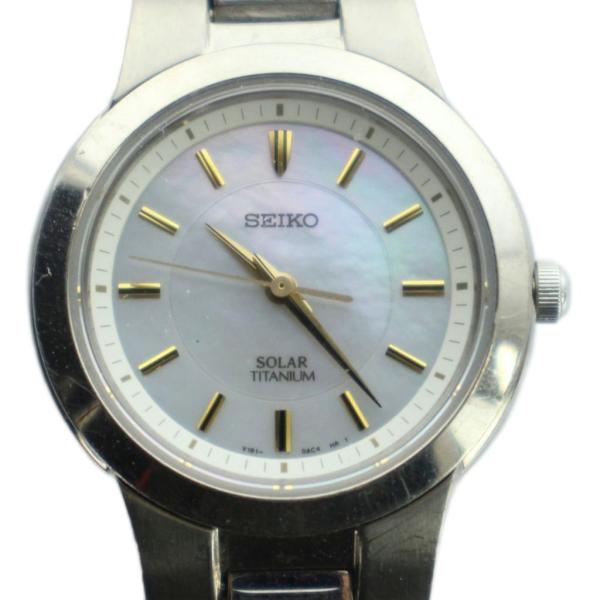 セイコー SEIKO V181-0AA0 腕時計 ウォッチ ソーラー シェル文字盤
