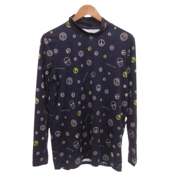 マーク＆ロナ MARK&LONA Tシャツ カットソー 長袖 ロゴ スカル 総柄