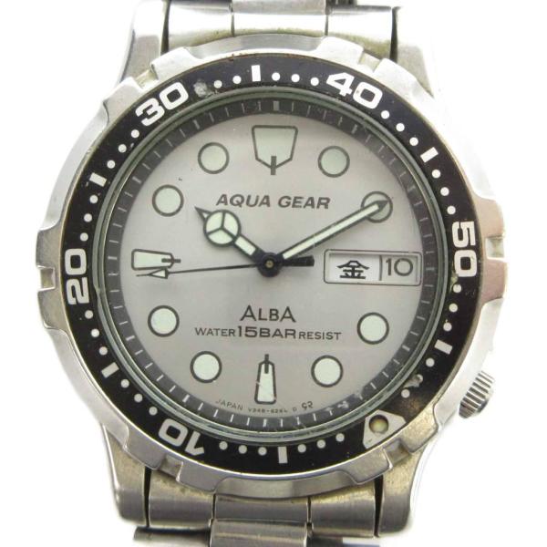 セイコー SEIKO ALBA アルバ V348-6130 AQUAGEAR アクアギア 腕時計