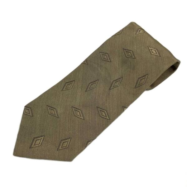 未使用品 ジョルジオアルマーニ GIORGIO ARMANI ネクタイ 絹 シルク ワイドタイ 総柄 ベージュ /XZ ■GY11 メンズ