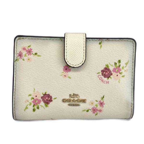 COACH（コーチ） 財布 二つ折り PVC レザー 花柄 フローラルプリント