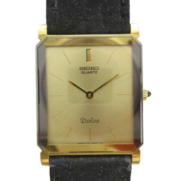 稼働美品 セイコードルチェ メンズ腕時計 ゴールド文字盤 7730-5020 セイコー SEIKO Dolce ドルチェ 7730-5020 腕時計 ウォッチ クォーツ