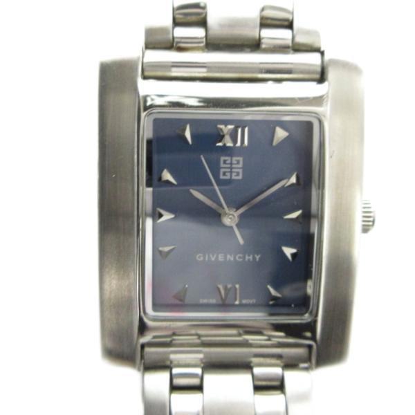 ジバンシィ GIVENCHY 289462 腕時計 ウォッチ クォーツ 青文字盤 シルバー色 ■GY11 /MQ メンズ