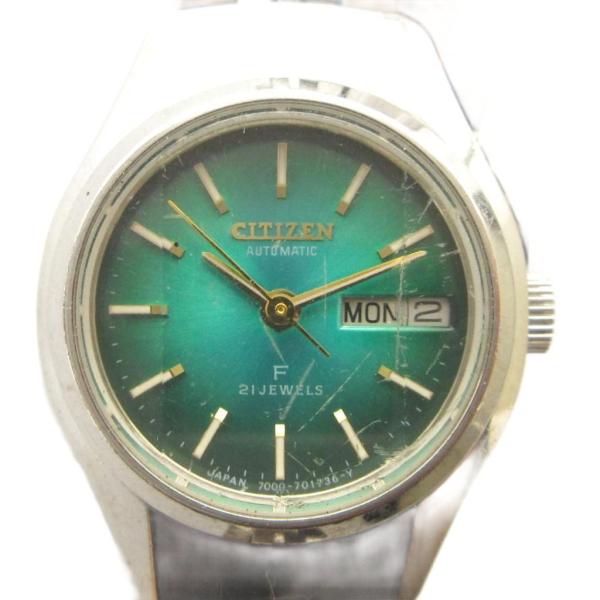 （本日迄の価格です）シチズン時計（ジャンク品） シチズン CITIZEN ジャンク品 4-700333 腕時計 ウォッチ 手巻き 緑文字