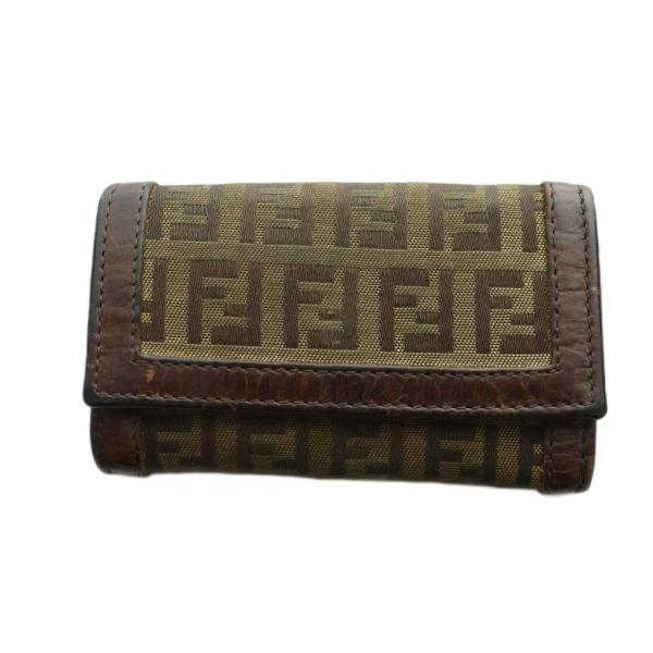 新品■FENDI■6連キーケース♪■ズッカ■ブラウン♪ FENDI（フェンディ） FENDI 6連キーケース ズッカ柄 茶 ブラウン /SS