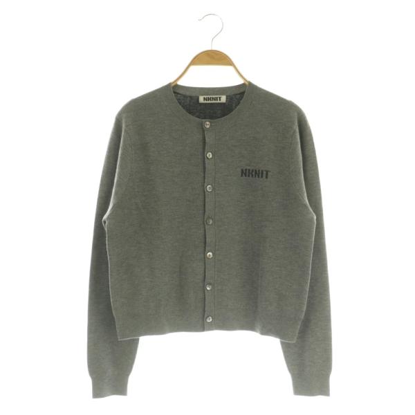 ンニット NKNIT logo KNIT cardigan カーディガン ニット クルーネック