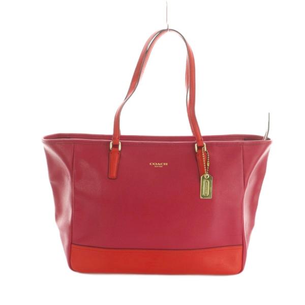 COACH（コーチ） トートバッグ レザー バイカラー ピンク 赤 23884 /MI