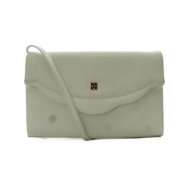 ジバンシィ GIVENCHY SACS ショルダーバッグ ロゴ レザー 白 ホワイト