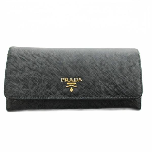 PRADA（プラダ） サフィアーノ 長財布 二つ折り 小銭入れ レザー 黒