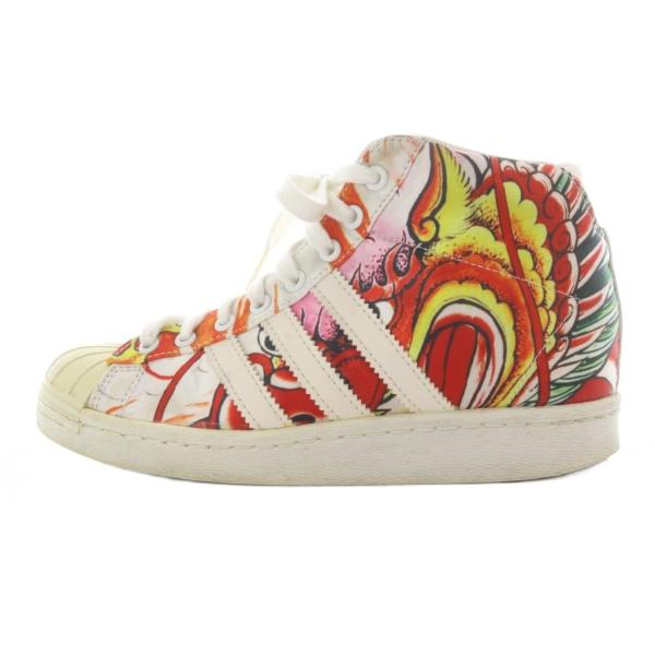 アディダス adidas RITA ORA SUPER STAR UP リタオラ スーパースター アップ スニーカー 22.5cm 赤 レッド 白 ホワイト B26723 /SR レディ