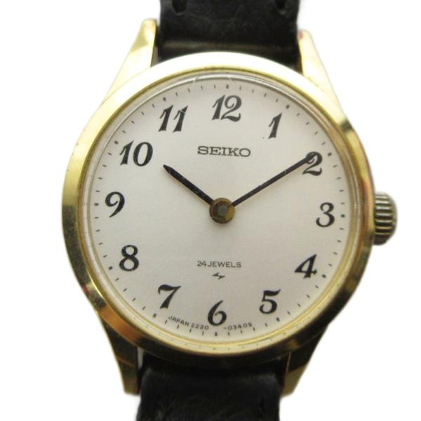 セイコー SEIKO ジャンク品 2220-0020 腕時計 ウォッチ 手巻き レザー