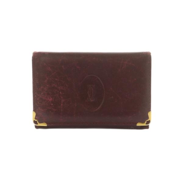 Cartier（カルティエ） カードケース レザー マストライン ワイン