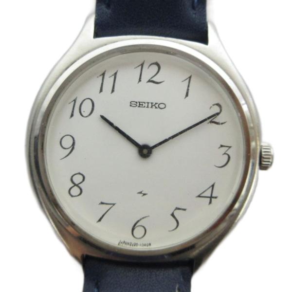 セイコー SEIKO 2220-0300 シャリオ 腕時計 手巻き ウォッチ 白文字盤