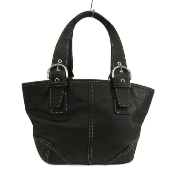 COACH（コーチ） ソーホー レザー トートバッグ ハンド 黒 ブラック