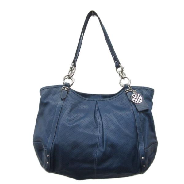 COACH（コーチ） トートバッグ ハンドバッグ レザー 青 ブルー