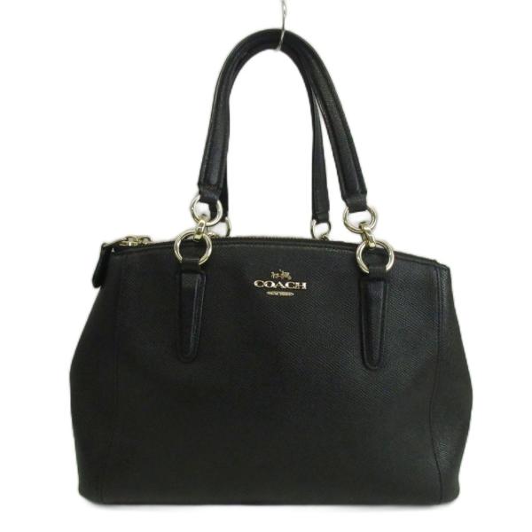【美品】COACH コーチ ハンドバッグ ブラック レザー ゴールド金具 COACH（コーチ） ミニ クリスティー キャリーオール ハンドバッグ