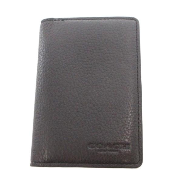 COACH（コーチ） カードケース 名刺入れ 黒 ブラック ロゴ レザー
