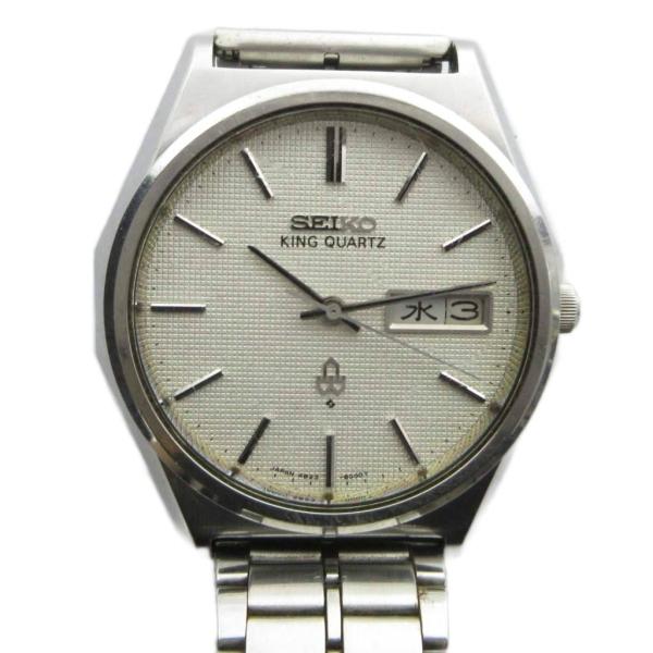 セイコー SEIKO KING QUARTZ キングクォーツ 4823-8050 腕時計 ヴィンテージ アンティーク ウォッチ デイデイト 3針 シルバーカラー