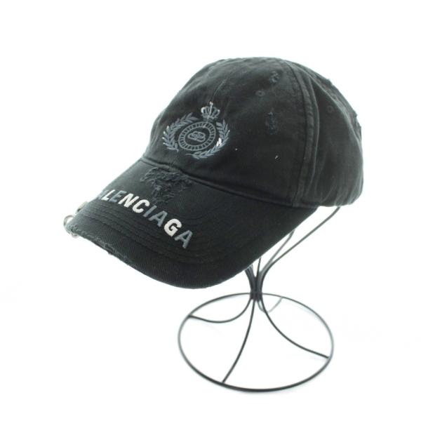 ダメージ balenciaga 帽子 BALENCIAGA バレンシアガ Piercing Logo Cap