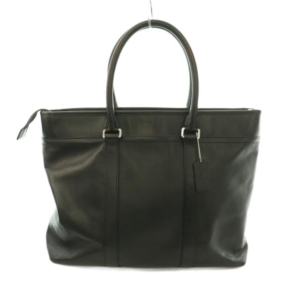 美品 COACH コーチ トートバッグ ビジネスバッグ ショルダーバッグ COACH（コーチ） ビジネスバッグ トートバッグ レザー 黒 ブラック