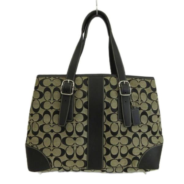 COACH（コーチ） トートバッグ 肩掛け キャンバス レザー シグネチャー