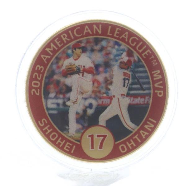 ノーブランド 大谷翔平選手 2023年アメリカン・リーグMVP受賞記念 ゴールドコイン 24金メッキ シリアルナンバー有り ゴールド色 /YO4 メン