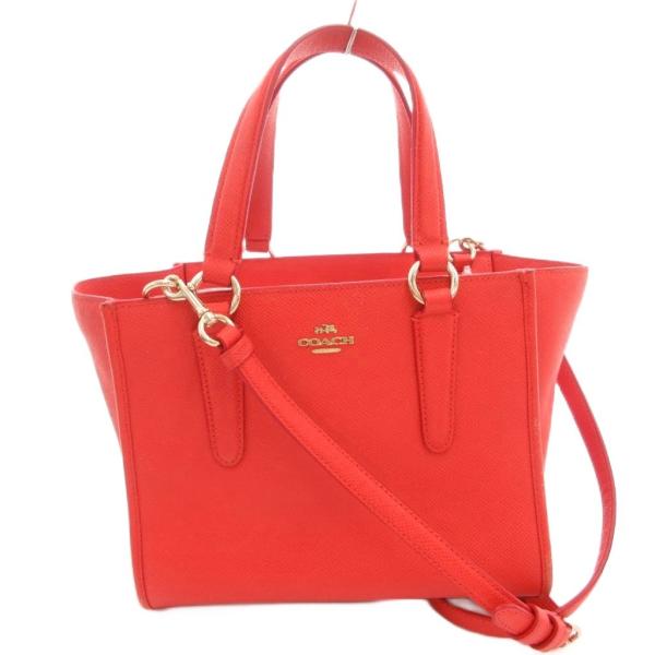 COACH（コーチ） ハンドバッグ ショルダー 2way PVC ロゴ 赤 レッド