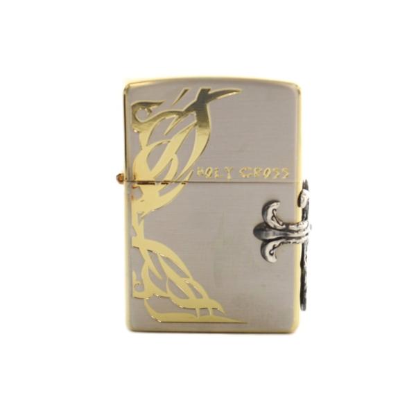 ジッポー ZIPPO HOLY CROSS オイルライター 火花確認済 ゴールドカラー シルバーカラー /MI ■GY18 その他
