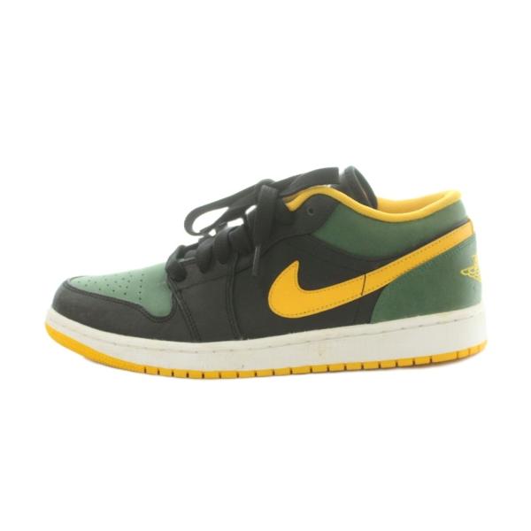 ナイキ AIR JORDAN 1 LOW エア ジョーダン 1 ロー スニーカー ローカット シューズ US10.5 28.5cm 緑 黄色 黒 553558-037 メンズ