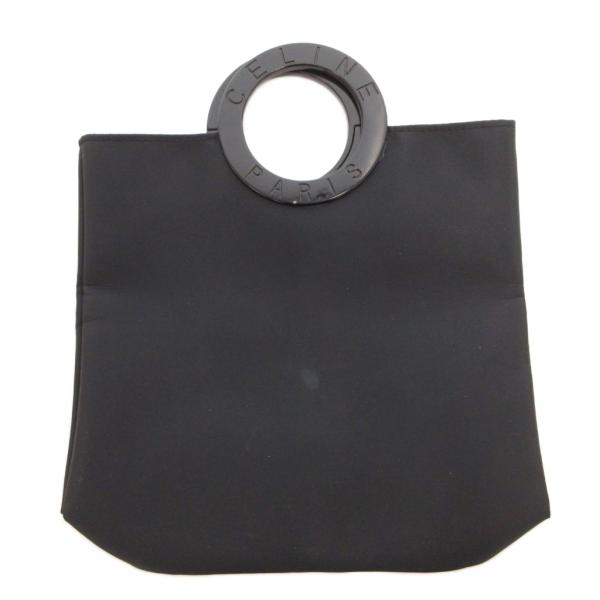 セリーヌ CELINE ハンドバッグ 手提げ ロゴハンドル ナイロン 黒 ブラック /FF ■GY11 レディース