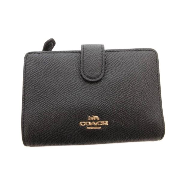 COACH 長財布 ブラック お札入れ 小銭入れ COACH（コーチ） 二つ折り財布 ウォレット 小銭入れあり レザー ロゴ