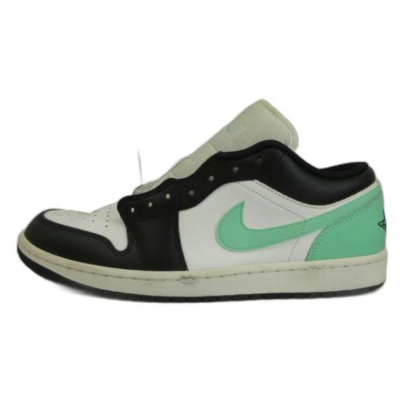 NIKE エアジョーダン1 ロー グリーングロー Air Jordan 1 Low Green Glow スニーカー ローカット US11 29cm 黒 白 緑 553558-131
