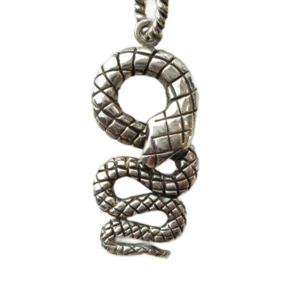 AVALANCHE GOLD&amp;JEWELRY ネックレス アクセサリー ペンダント ヘビチャーム ロープチェーン Silver925 シルバー色 ■GY18 /MQ メンズ