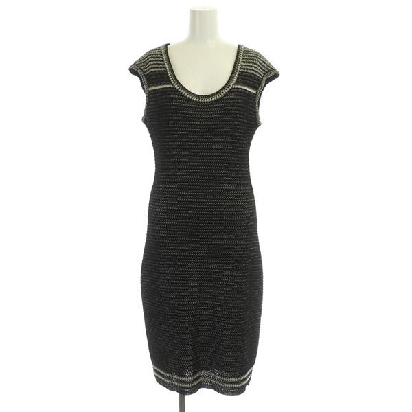 エスカーダ ESCADA ローゲージ ニットワンピース ロング ノースリーブ  