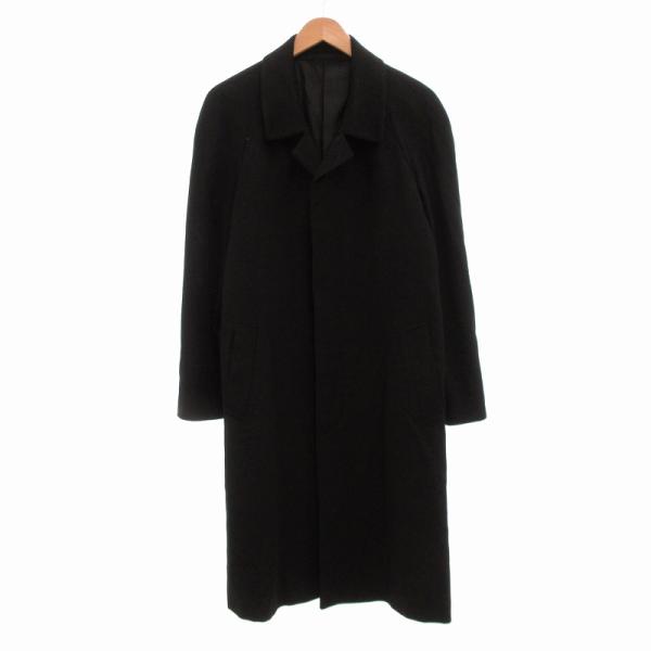 PAULINE UOMO カシミヤ100% ロング コート ステンカラー AB5 黒