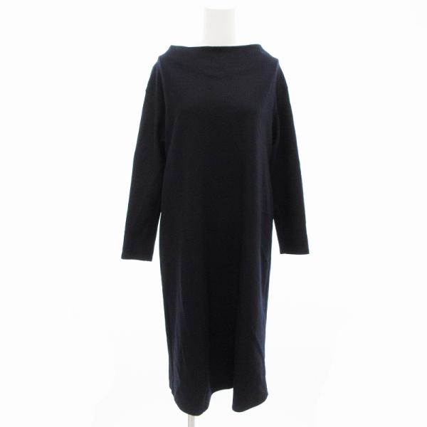 定番 アンタイトル ウール ベルテッド ロング ワンピース ネイビー L相当 3 vectorpremium_165-802503310446