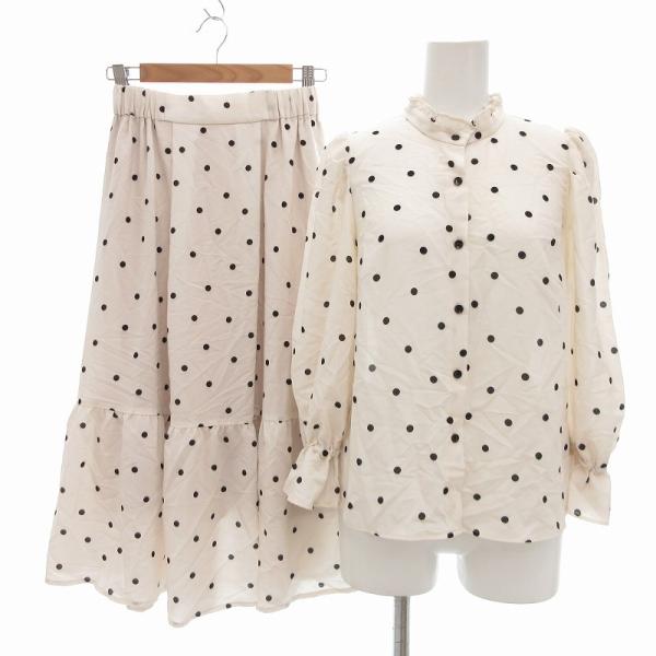 トランテアン ソン ドゥ モード 31 Sons de mode セットアップ ブラウス イージースカート ドット柄 ピンクベージュ 36 /UO レディース【ブランド】トランテアン ソン ドゥ モード 31 Sons de mode【表記...