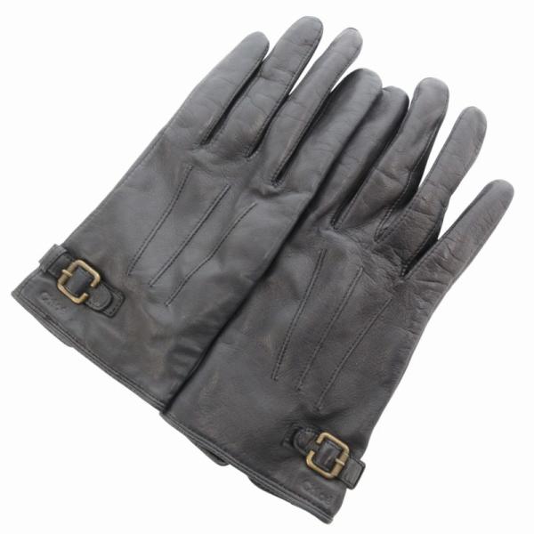☆新品☆ クロエ 手袋 レザー ブラック フリル Chloe 日本製 羊皮 ☆新品☆ クロエ 手袋 レザー ブラック フリル Chloe 日本製 羊皮