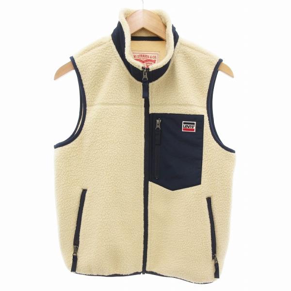 Levi's（リーバイス） フリースベスト ジップアップ S アイボリー /JS