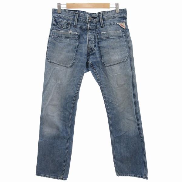 REPLAY デニムパンツ 29-32 ダークブルー　vintage RBJ901 ストレートフィットデニムパンツ（DK BLUE