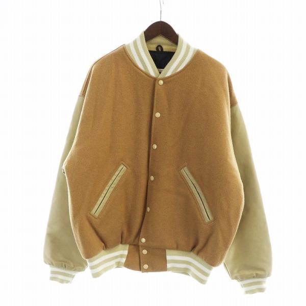 Coleman（コールマン） スタジャン ブルゾン 長袖 切替 レザー ロゴ