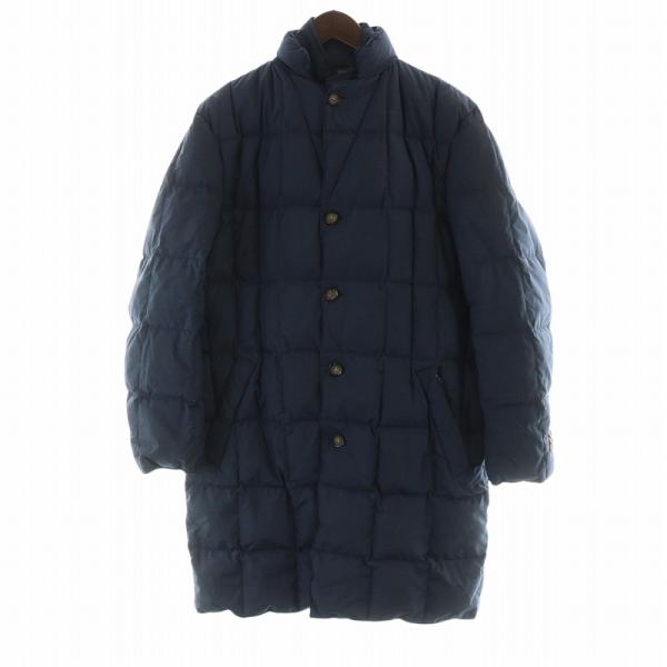 ドゥクラッセ DoCLASSE ダウンコート 長袖ジップアップ ロゴ XL 紺
