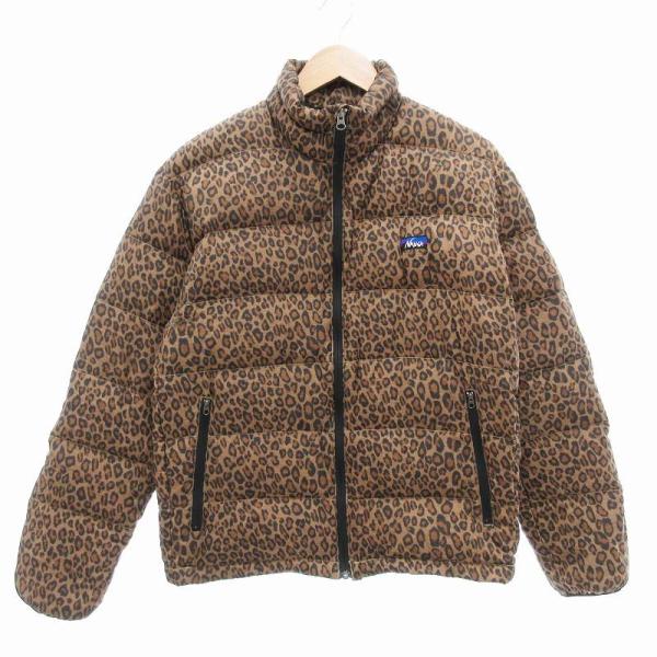【タグ付き新品】ヒョウ柄ダウンジャケット　膝丈　茶色✖︎黒 vectorpremium_165-802506260009